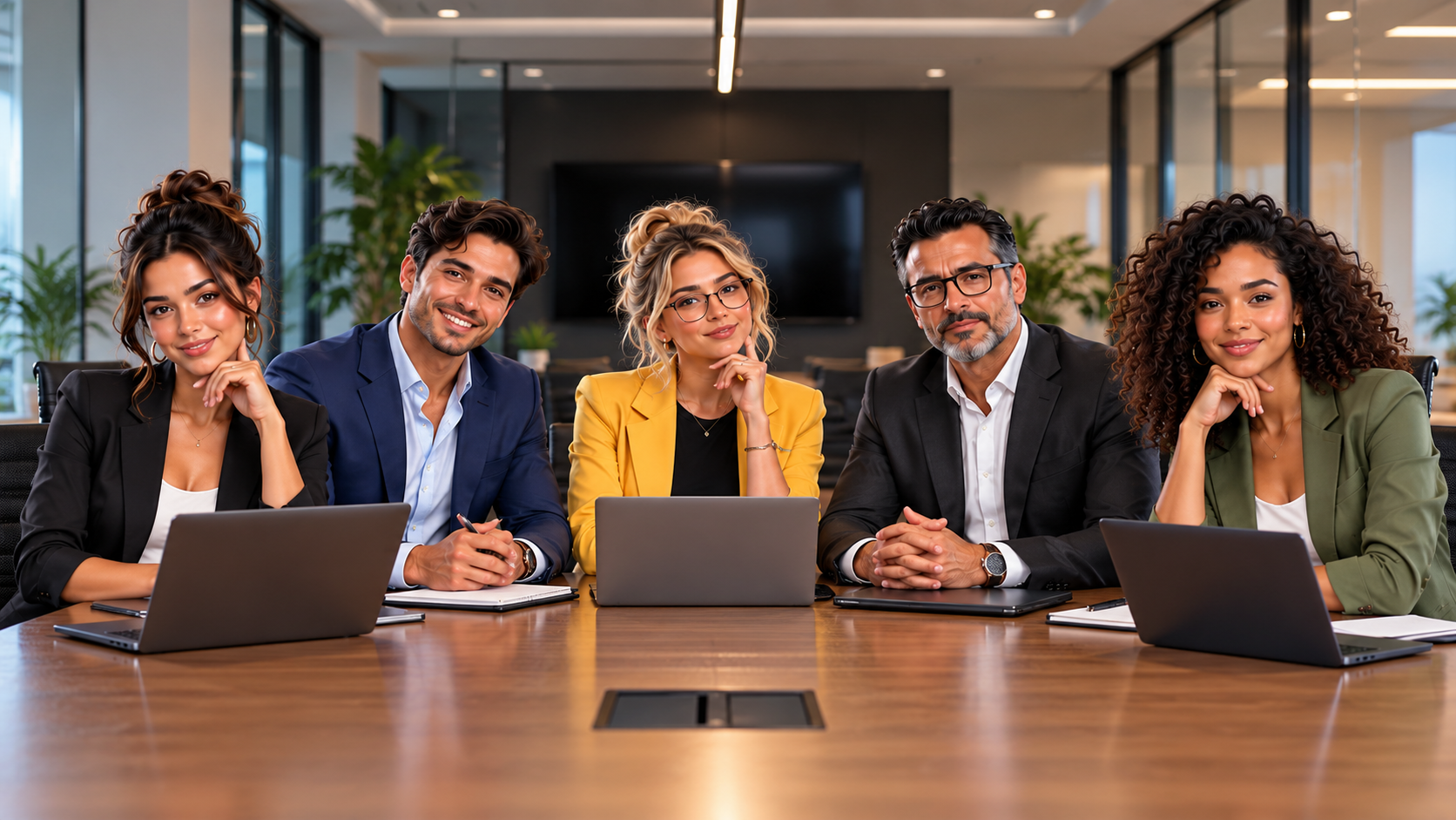 Equipo de agentes TELIVIA en una oficina